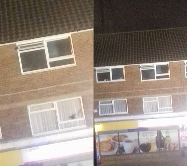 fire scene, Pevensey Bay